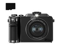 Fotocamera digitale 4K/48MP/zoom digitale 18X/messa a fuoco automatica/doppia fotocamera scheda di memoria da 32 GB Black - Nouvo