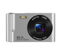 Fotocamera digitale 4K 50MP con zoom 16x e anti-shake, schermo LCD da 2,8", per viaggi e fotografia di fauna selvatica, colore: nero