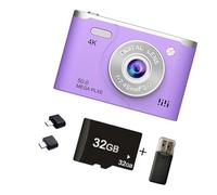 Fotocamera digitale 4K 6400 W Pixeled 2.5 "Schermo di riempimento della luce migliora la scarsa illuminazione per la fotografia di viaggio Fotocamera digitale per i viaggi