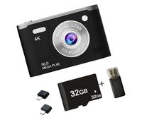 Fotocamera digitale 4K 6400 W Pixeled 2.5 "Schermo di riempimento della luce migliora la scarsa illuminazione per la fotografia di viaggio Fotocamera digitale per i viaggi