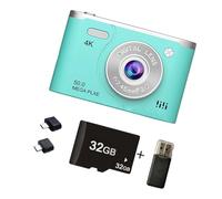 Fotocamera digitale 4K 6400W Pixeled 2.5 "Schermo di riempimento della luce migliora le prestazioni di scarsa illuminazione per la fotografia di viaggio Fotocamera digitale portatile per la fotografia
