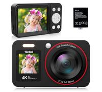 Fotocamera Digitale 4K 64MP Compatta, Rollei Compactline 64 Dual Screen Macchina Fotografica Digital Zoom 18X con Doppio Schermo per Bambini Studenti Nero, Fotocamera-Digitale-Macchina-Fotografica