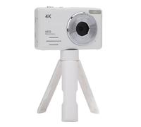 Fotocamera Digitale 4K 64MP Zoom 18X Registrazione in Loop Fotografia Al Rallentatore per i Ricordi di Tutti i Giorni (WHITE)