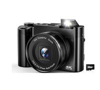 Fotocamera digitale 4K con fotocamera anteriore e posteriore, scheda di memoria da 32 GB (DC218) - Nouvo