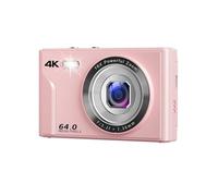 Fotocamera Digitale 4K Con Messa A Fuoco Automatica For Vlogging HD 64MP Videocamera A Schermo Grande Da 2,8" For La Fotografia Scatta Nitida Fluida(Pink)