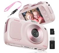 Fotocamera digitale 4K con modalità bellezza, fotocamera portatile ultra compatta da 64 MP per principianti, zoom 16x, anti-shake e autofocus, scheda da 32 GB, fotocamere portatili ultra compatte da