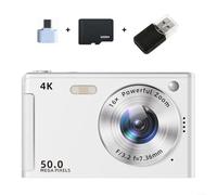 Fotocamera digitale 4K con sensore da 50 MP, design compatto, schermo HD da 2 8 pollici, zoom 16x, sistema anti scossa e luce di riempimento per foto nitide in condizioni di scarsa illuminazione