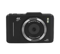 Fotocamera Digitale 4K da 48 MP, Videocamera Tascabile Portatile con Zoom 16x con Schermo IPS, Messa a Fuoco Automatica per Vlogging di Viaggio, per Riunioni (BLACK)