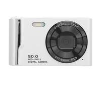 Fotocamera Digitale 4K da 50 MP con Zoom Digitale 16x, Schermo LCD da 2,8 Pollici, Flash, Messa a Fuoco Automatica, Piccola Fotocamera da Viaggio, Videocamera Digitale (WHITE)