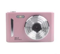 Fotocamera digitale 4K da 64 MP, zoom 8x, schermo IPS da 2,4 pollici, funzione Time Lapse, slow motion, portatile, in ABS, per adolescenti e studenti, educazione a distanza e streaming live (bianco