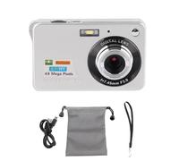Fotocamera digitale 4K, fotocamera da 48 MP per fotografia e video Messa a fuoco automatica anti-vibrazione, display LCD da 2,7 pollici Fotocamera compatta con zoom 8x con cavo USB (Silver)