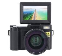 Fotocamera Digitale 4K, Fotocamera per da 48 MP Rilevamento Facciale Messa a Fuoco Automatica Anti-vibrazione Videocamera Compatta da Viaggio con Scheda 32G Schermo Ribaltabile