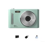 Fotocamera digitale 4K, fotocamera portatile compatta retrò, zoom digitale 8x, schermo IPS da 2,4", fotografia portatile, selfie da viaggio, livello base (verde 32G)