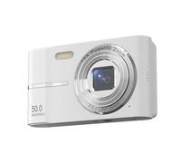 Fotocamera Digitale 4K HD 1080P Pixel Da 5000 W Zoom 16x Messa A Fuoco Automatica Supporto For Vlog Scheda TF 4-128 GB Scatta Nitida Fluida(White)