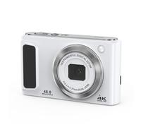 Fotocamera digitale 4K HD con fotocamera anteriore e posteriore e stabilizzazione White