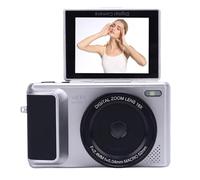 Fotocamera Digitale 4K per Fotografia, Videocamera per Vlogging da 64 MP con Schermo da 2,8 Pollici con Rotazione di 180 Gradi, Videocamera Mirrorless retrò con Zoom Digitale 16X