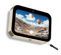 Fotocamera Digitale 4K, Tripla Fotocamera da 64 MP, Teleobiettivo 10x, Grandangolo 120 Gradi, Zoom 16X, Visione Notturna, Flash, Touchscreen da 3 Pollici, per Fotografia, (GOLD)