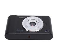 Fotocamera Digitale 50MP Dual Lens Self Adaptive Anti Shaking Screen 2.4 Pollici Fotocamera Compatta per Bambini Studenti Vlog (BLACK)