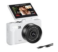 Fotocamera Digitale 5K Autofocus WiFi Vlog Camera con Schermo Girevole A 180, Fotocamera Compatta per Principianti, Adolescenti B