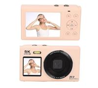 Fotocamera Digitale 5k, Fotocamera Selfie WiFi a Doppio Schermo da 80 MP 18X con Flash e Scheda di Memoria Incorporato per la Fotografia di Viaggio Principianti (32GB)