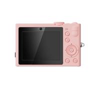 Fotocamera digitale 5K per fotografia compatta, doppia lente anteriore e posteriore, autofocus, selfie, rosa