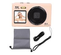Fotocamera Digitale 5K per Fotografia, Videocamera per UHD 80MP con Zoom 18X e Messa a Fuoco Automatica per YouTube con Doppio Schermo da 2,8 Pollici e 1,5 Pollici, Videocamere (32GB)