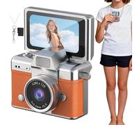 Fotocamera Digitale 64GB Compatta Portatile Retrò Elettronica con LCD | Fotocamera per Ragazze Per Uso in Casa e all'Aperto Resiste a Sole Pioggia Neve per Escursionismo