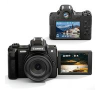 Fotocamera digitale 68 MP, videoregistratore 4K da 2,8 pollici, modalità mirino bellezza per vlogging, compatta HD per principianti, nero