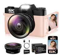 Fotocamera digitale 6k (rosa)