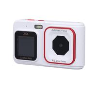 Fotocamera Digitale 72MP Uscita Video 2,5K Fotocamera Compatta a Doppio Schermo Fotocamera Digitale Tascabile Zoom 16X Autofocus Fotocamera Selfie per Riunioni di Viaggio (WHITE)