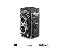 Fotocamera digitale a doppio con scheda memoria da 32 Funzione scarsa illuminazione e lampeggiante per la fotografia viaggio Vecchia fotocamera a doppio