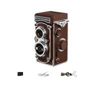 Fotocamera digitale a doppio con scheda memoria da 32 Funzione scarsa illuminazione e lampeggiante per la fotografia viaggio Vecchia fotocamera a doppio