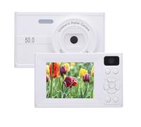 Fotocamera Digitale, Autofocus 48MP 1080P, Fotocamera Compatta Portatile con Doppio Obiettivo e Schermo TFT da 2,36 pollici, Zoom 8X per Fotografia e Video per Adolescenti (WHITE)