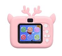 Fotocamera Digitale Bambini, Doppia Fotocamera Frontale e Posteriore, Fotografia HD 20 MP, Videocamera Giocattolo con Registrazione 1080P, Ricarica USB, Colore Rosa