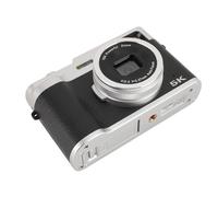 Fotocamera Digitale Compatta, Fotocamera HD 5K, Obiettivo Anteriore Posteriore da 48 MP Videocamera per Vlogging con Zoom 16X, Fotocamera da Viaggio retrò con Messa a Fuoco (BLACK)