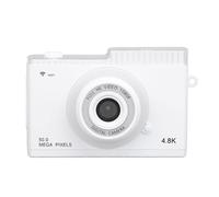 Fotocamera Digitale Compatta per Selfie, Video HD 1080P da 48 M, Zoom 8x, Schermo IPS da 2,4 Pollici con Riproduzione MP3, Trasmissione OTG WiFi per Fotografia di Viaggio (WHITE)