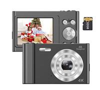 Fotocamera digitale con 16X Digital, messa a fuoco automatica, schermo IPS da 2,4 pollici, multi funzioni, tra cui anti-shake, Face Detect, cattura sorriso, fotografia continua, auto-, flash integrato