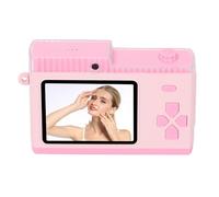 Fotocamera Digitale con Doppio Obiettivo Anteriore e Posteriore 48MP 1080P HD 8x Zoom Digitale con Messa a Fuoco Automatica Fotocamera Compatta Tascabile con Schermo da 2,4 (PINK)