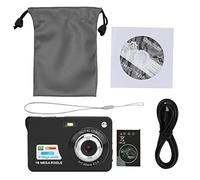 Fotocamera Digitale con Scheda Zoom 8x, Leggera e Portatile, Display LCD TFT da 2,7 Pollici, Memoria Massima 32 GB, Microfono Integrato, per Bambini (BLACK)