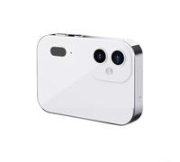 Fotocamera digitale con tripla fotocamera, registrazione 4K, touch screen, messa a fuoco automatica e modalità notturna per streaming live e fotografia (bianco)