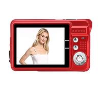 Fotocamera digitale con zoom 8x, fotocamera portatile con schermo LCD TFT da 2,7 pollici e microfono incorporato, videocamera ad alta definizione 1280x720, messa a fuoco automatica(Rosso)