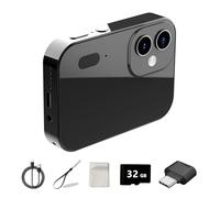 Fotocamera digitale D6 con messa a fuoco automatica e registrazione video 4K, fotocamera UHD compatta portatile da 64 MP, zoom digitale 16X, anti-shake, include scheda da 32 GB, per adolescenti e