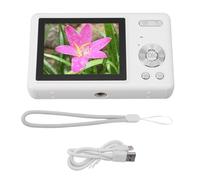 Fotocamera digitale da 12MP 1080P 2.4in TFT Schermo 16X Zoom Auto Focus Fotocamera digitale per studenti bambini Vlogger viaggiatori (Bianco)