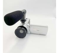 Fotocamera digitale da 16 MP, con microfono esterno, zoom 16x, registratore video D100 HD, obiettivo grandangolare, fotografia di famiglia (argento)