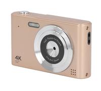 Fotocamera Digitale da 2,4 Pollici, Fotocamera Digitale Vintage HD Zoom 16X 48MP con Luce Extra per la Fotografia (GOLD)