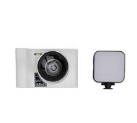 Fotocamera Digitale da 2,5K, Connessione WiFi Fotocamera per Vlogging da 24MP Funzione di Pausa dello Zoom Digitale 16X 1800mAh per Foto (WHITE)