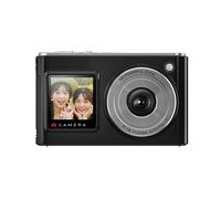 Fotocamera Digitale da 2,8 Pollici 5K HD 21MP con Doppio Schermo Anteriore e Posteriore, Ideale per Studenti, Selfie e Fotografia All'Aperto,