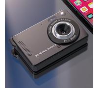 Fotocamera digitale da 50 MP 4K, CCD, zoom 16x, schermo LCD da 2,8 pollici, portatile, stile vintage, per studenti, viaggi, fotografia, regalo (nero)