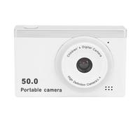 Fotocamera Digitale da 50MP 1080P, Fotocamere per Vlogging HD con Zoom Digitale 8X, Doppia Fotocamera Frontale Posteriore Portatile con Messa a Fuoco Automatica con Filtri (WHITE)