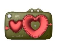 Fotocamera digitale da 64 MP con schermo flip e connettività wireless che supporta video 4K e foto ad alta risoluzione (verde)